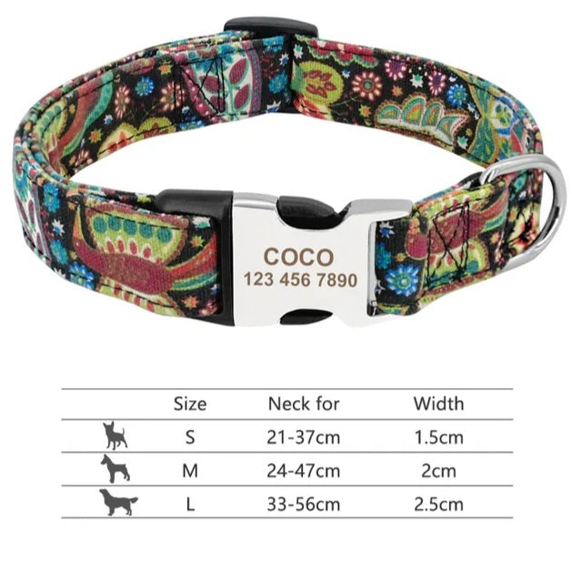 Tropical Art Dog Collars